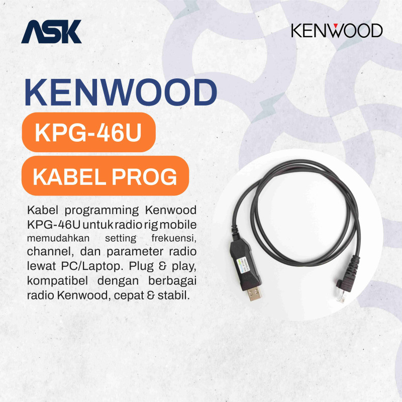 KABEL PROGRAM KENWOOD KPG-46U FOR RADIO RIG MOBILE / KPG46U KPG 46U K