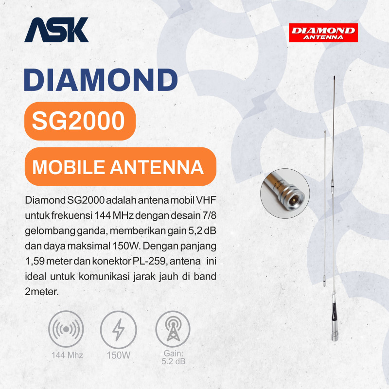 Antena SG2000 DIAMOND / Mobile Antenna SG 2000