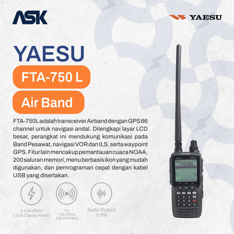 Handy Talky FTA-750 L YAESU / HT FTA750L