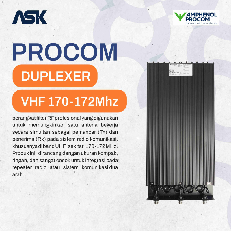 Duplexer DPF 2/6-150 H-2/4 N AMPHENOL PROCOM / Duplexer AMPHENOL PROCOM VHF 170-172 MHz