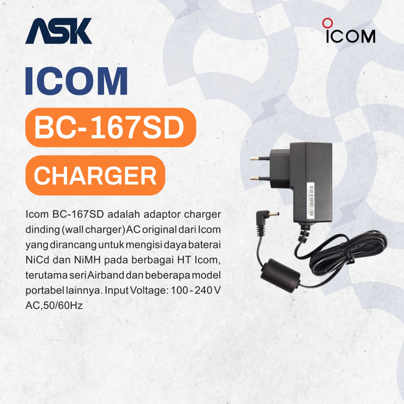 Charger Handy Talky BC-167 ICOM / Chg HT BC167