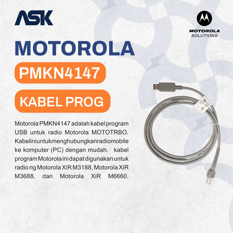 Programming Cable Radio Mobile PMKN4147 MOTOROLA / Kabel Program Radio Mobil PMKN 4147 MOTOROLA