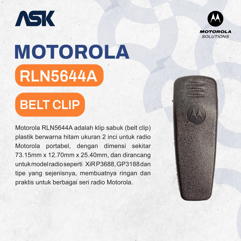 BeltClip Handy Talky RLN5644A MOTOROLA / Belt Klip HT RLN5644A MOTOROLA