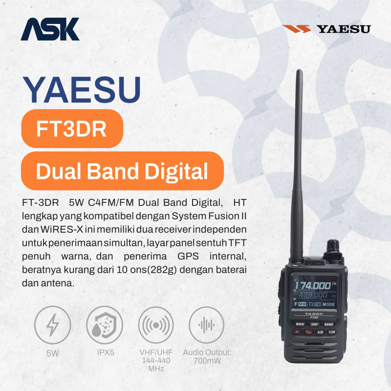 Handy Talky FT-3DR YAESU / HT FT 3DR