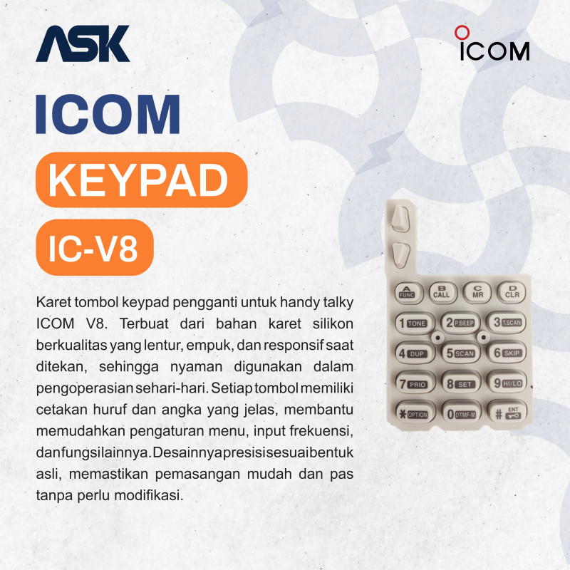Keypad Handy Talky IC-V8 ICOM / Keypad HT V8 ICOM