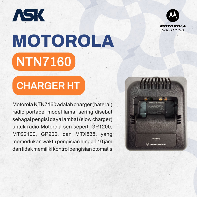 Charger Handy Talky NTN7160A MOTOROLA / Chg HT NTN 7160A MOTOROLA