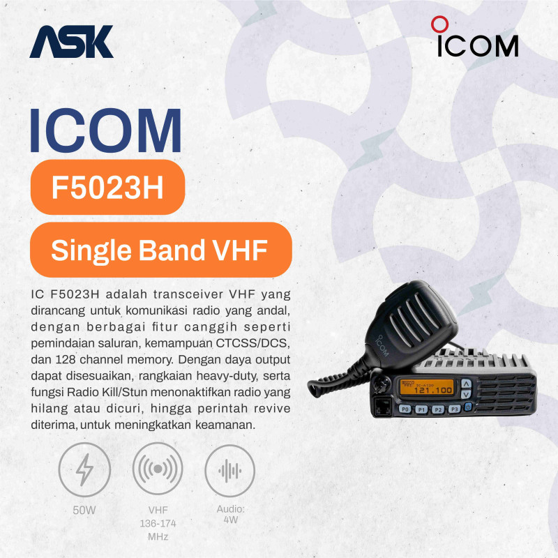 Mobile Radio ICOM -  IC-F5023H | VHF  136–174 MHz