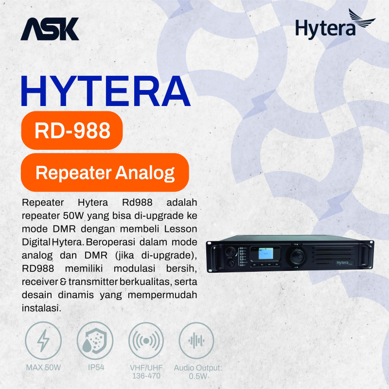 Repeater RD988 HYTERA / Repeater RD 988