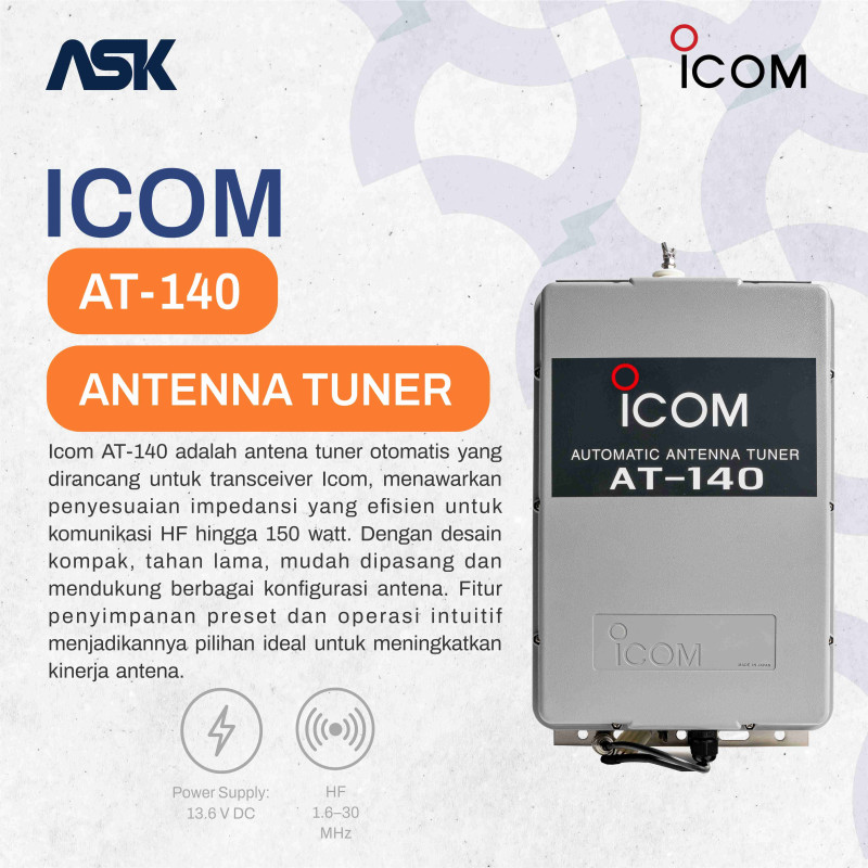 Antenna Tuner  ICOM - AT140 | HF 1.6-30 MHz