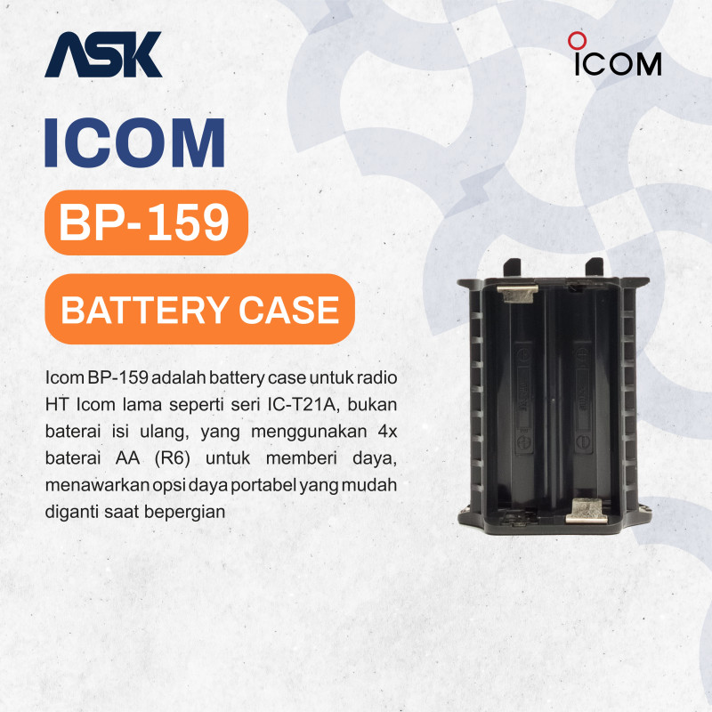 Battery Case Handy Talky BP-159 ICOM / Kotak Baterai HT BP 159 ICOM