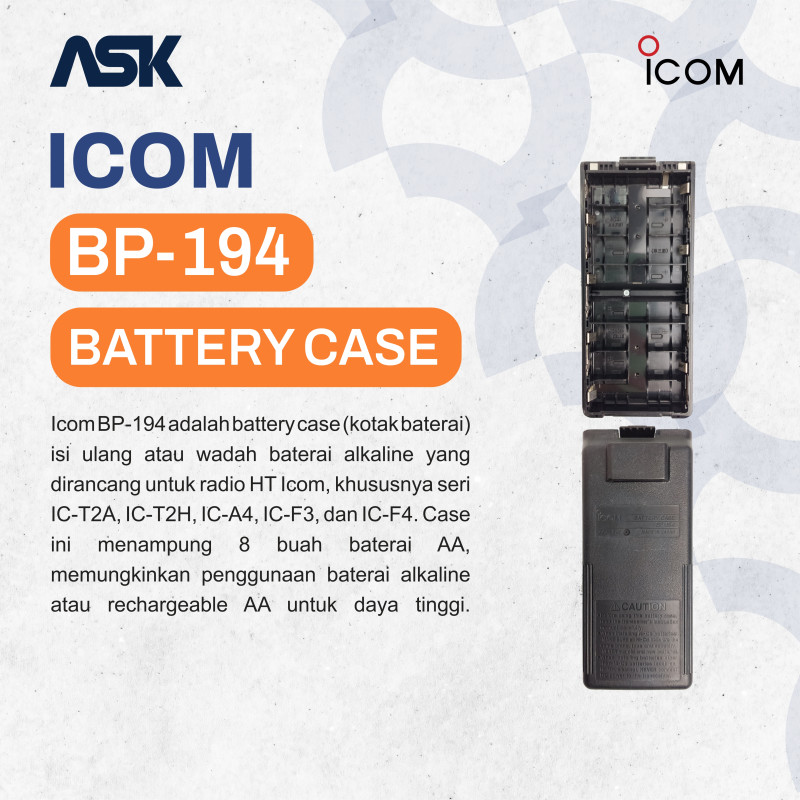 Battery Case Handy Talky BP-194 ICOM / Kotak Baterai HT BP 194 ICOM