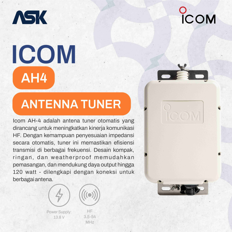 Antenna Tuner  ICOM - AH4 | HF  3.5-54 MHz