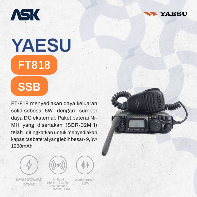 Portable SSB FT-818ND YAESU / SSB FT 818ND