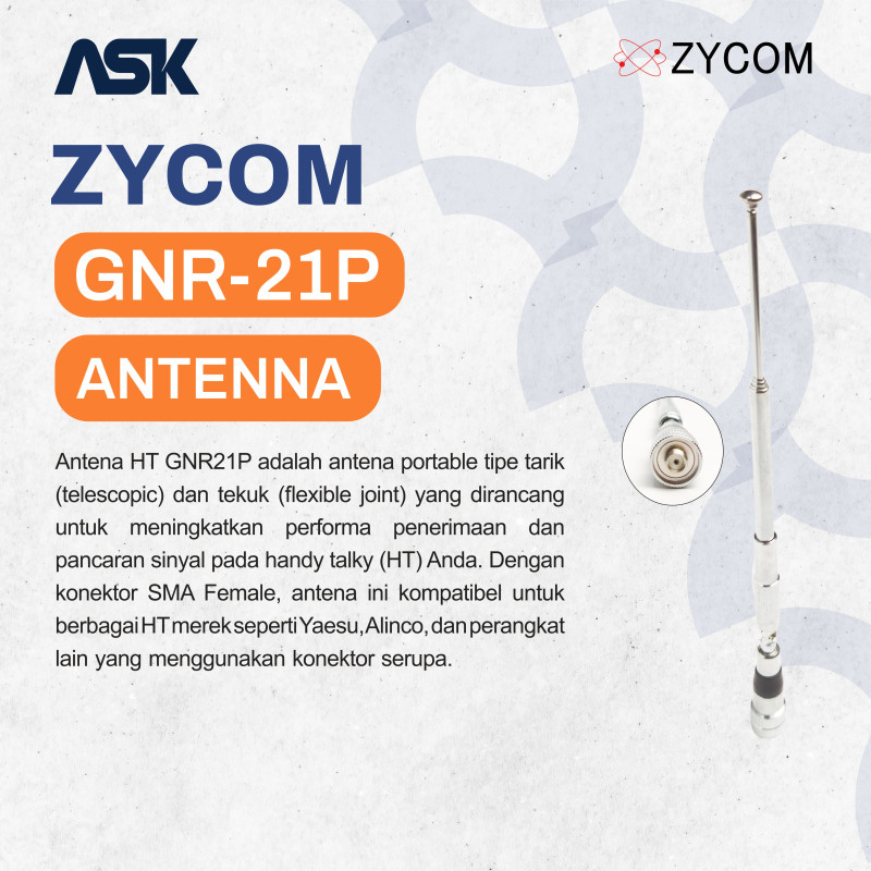 Antenna Handy Talky GNR-21P ZYCOM / Antena HT GNR 21P ZYCOM