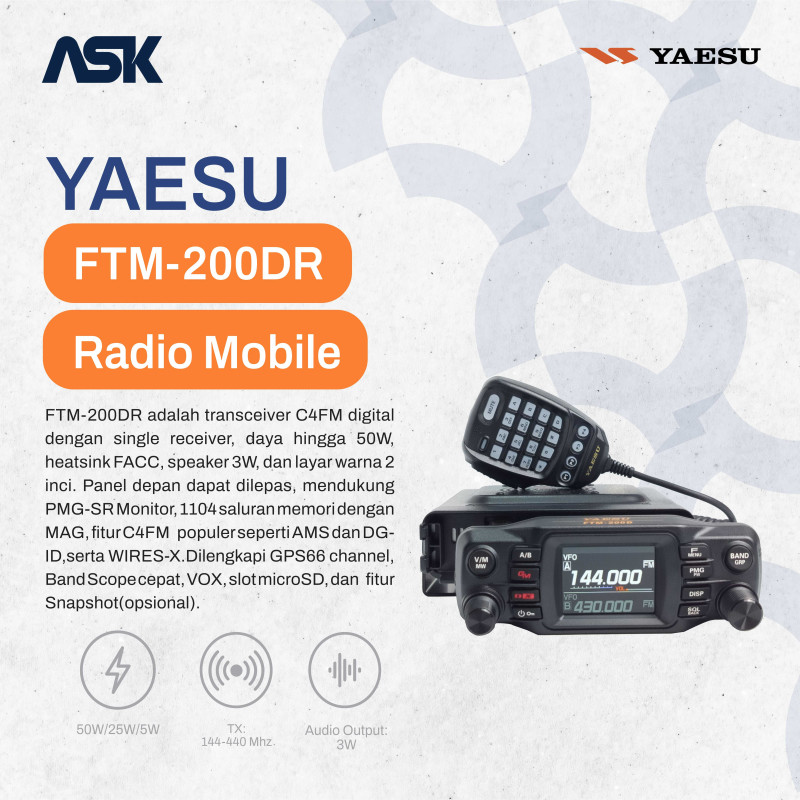 Radio Mobile FTM-200DR YAESU / Radio Mobile FTM 200DR