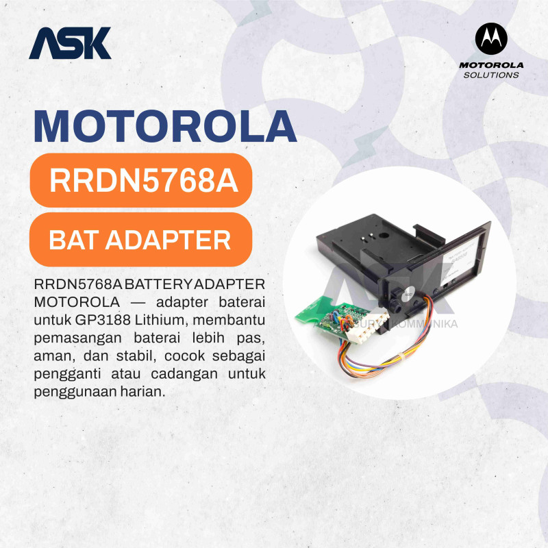RRDN5768A BATTERY ADAPTER MOTOROLA FOR HT GP3188 LITIUM / LITHIUM