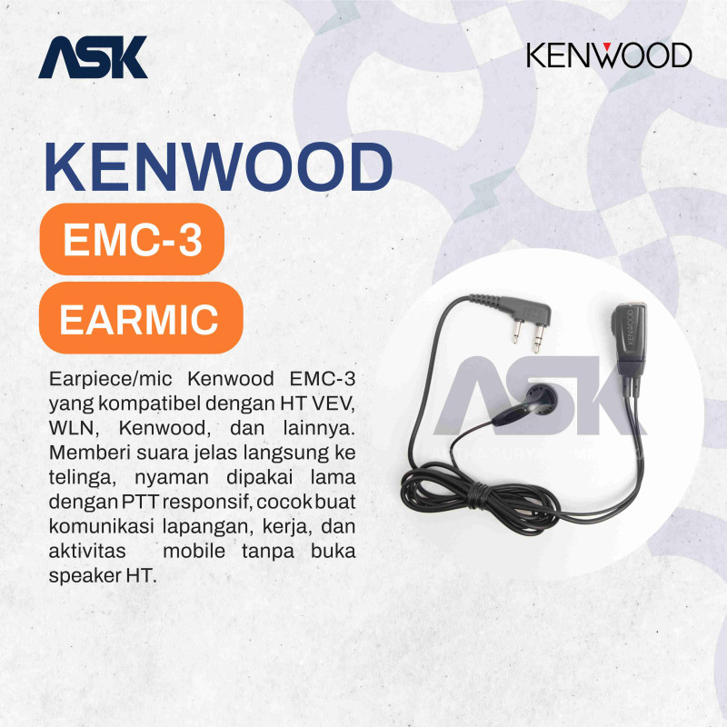 EARMIC KENWOOD EMC3 untuk HT VEV WLN DLL