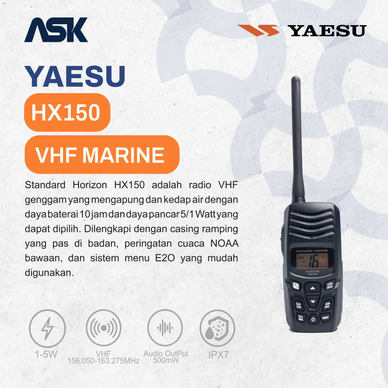 Handy Talky HX150 YAESU / HT HX150 VHF