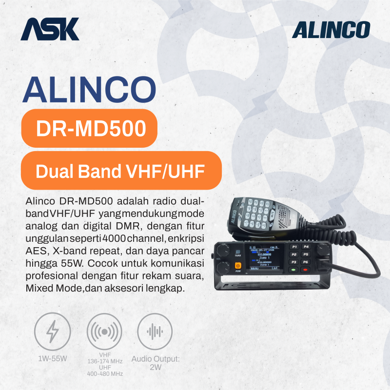 Radio Mobile DR-MD500 ALINCO / DR MD500