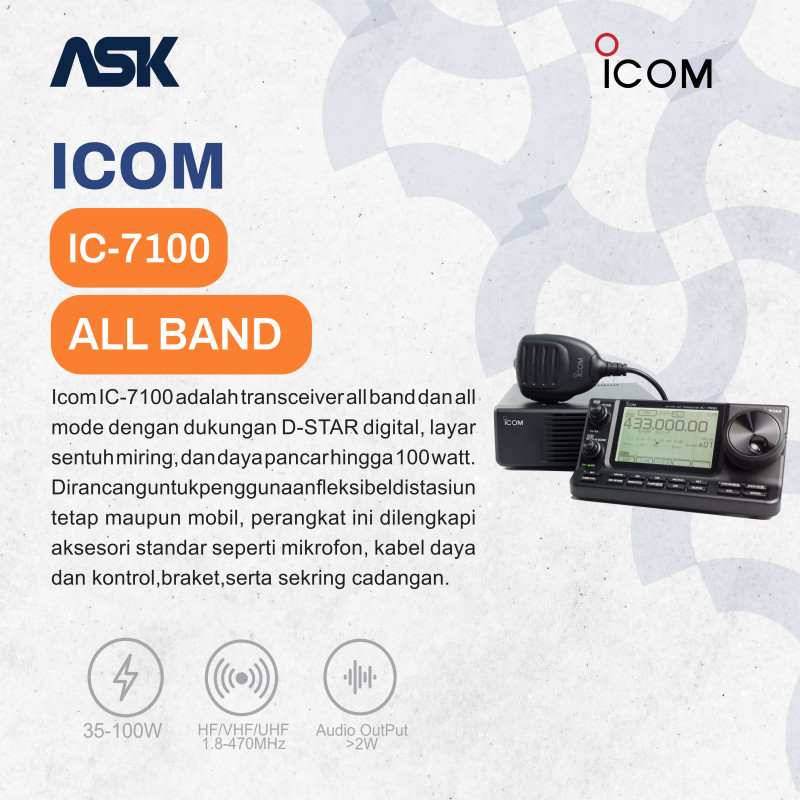 Radio Mobile IC-7100 ICOM / IC 7100 All Band