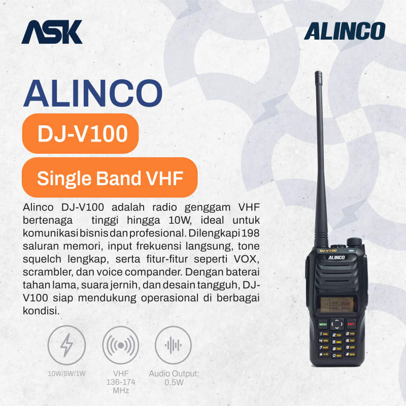Handy Talky DJ-V100 ALINCO / HT DJ V100